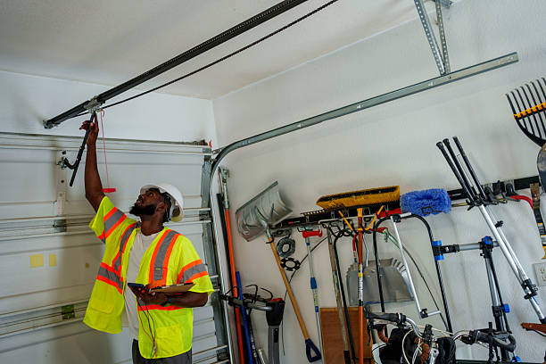 Professional Garage Door Panel Replacement technician working in June Park, FL